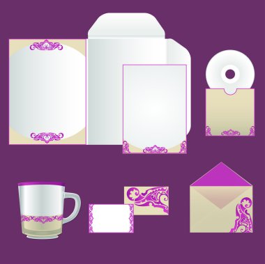 Stationery design set vector illustration  clipart