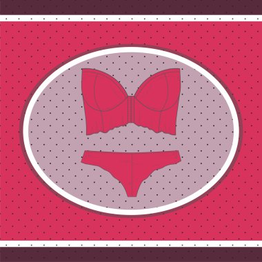 Lingerie card. vector illustration clipart