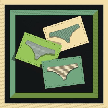 Lingerie card. vector illustration clipart