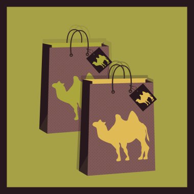 poşetler, camel çizim ile