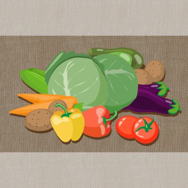 Illustration of vegetables vector illustration  clipart