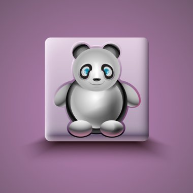 Panda Icon vector illustration  clipart