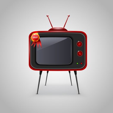 Vector retro TV vector illustration  clipart