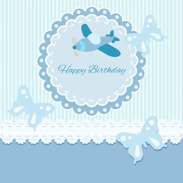 Tarjeta Cumpleaños Vectorial Ilustración Vectorial — Archivo Imágenes Vectoriales