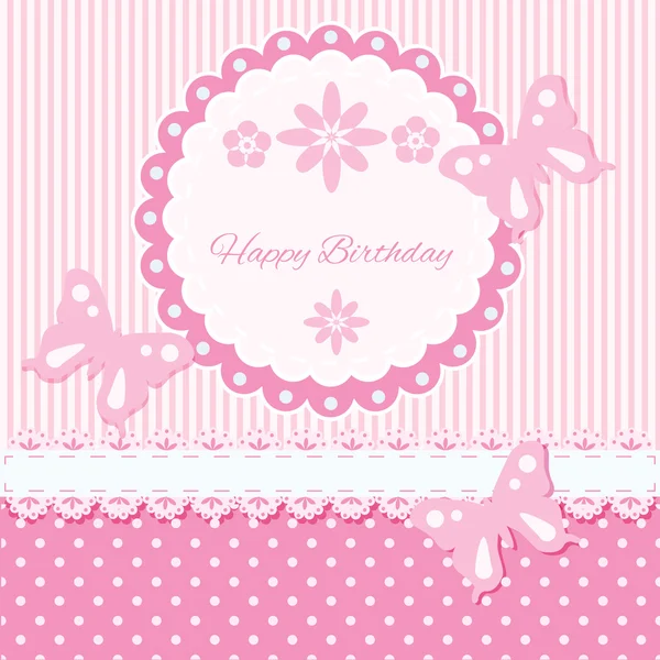 Vector Birthday Card Vector Illustration — Stock Vector