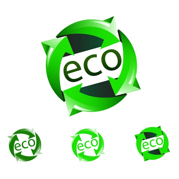 Vektor Jellege Szimbólumok Eco Ikonok — Stock Vector