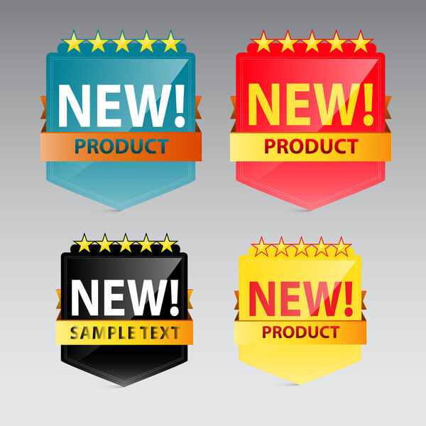 New Product vector label