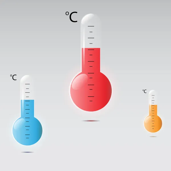 Thermometer Vektorsymbole Vektorabbildung — Stockvektor