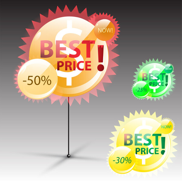 Best price label, vector illustration
