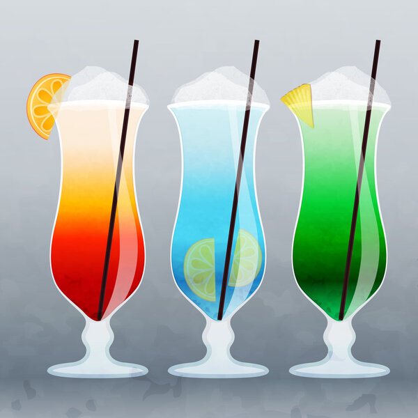 Vector cocktails vector illustration 