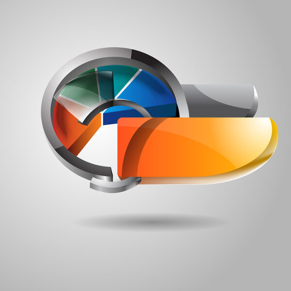 Abstract vector glossy icon