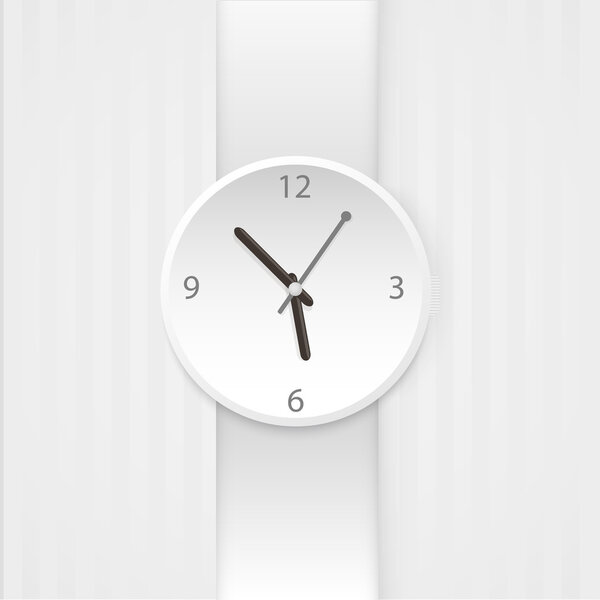 Vector wristwatch isolated on the white background