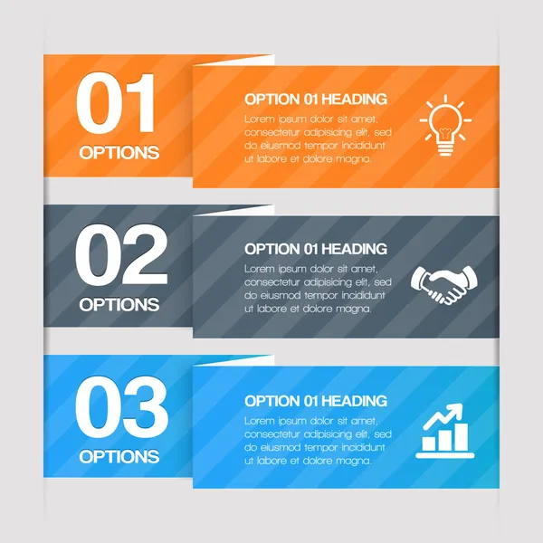 Elementos Web Passo Passo Modernos Design Vetores Infográficos — Vetor de Stock