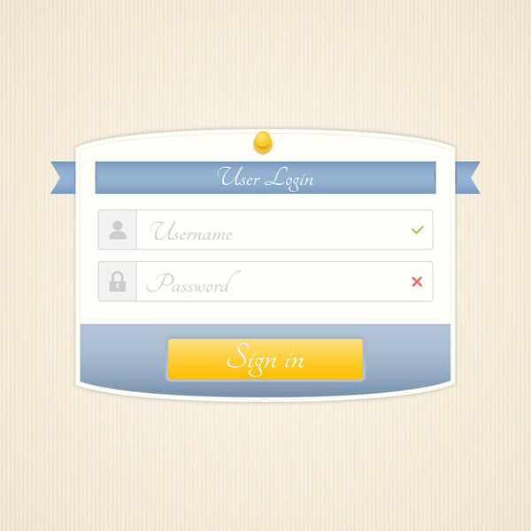Вход пользователя - векторная иллюстрация
 