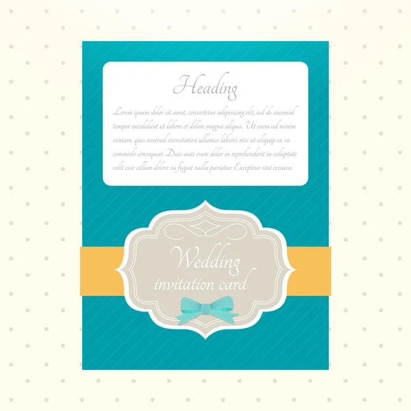 Vector Wedding Invitation Vector Illustration — Stock Vector