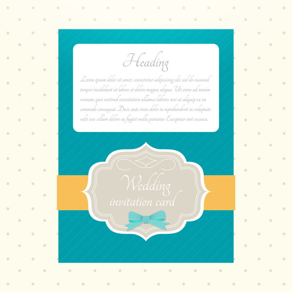 Vector wedding invitation vector illustration 