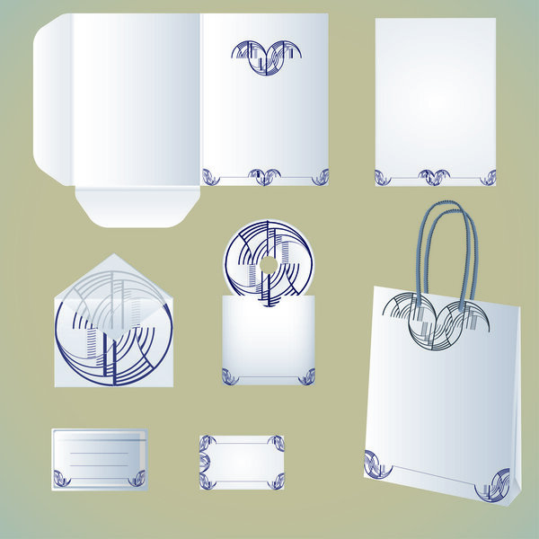 Векторная иллюстрация канцелярского дизайна
 