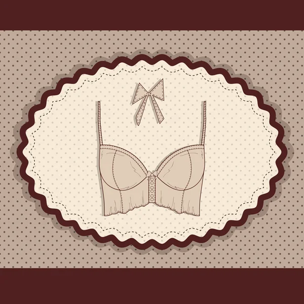 Cartão Lingerie Ilustração Vetorial — Vetor de Stock