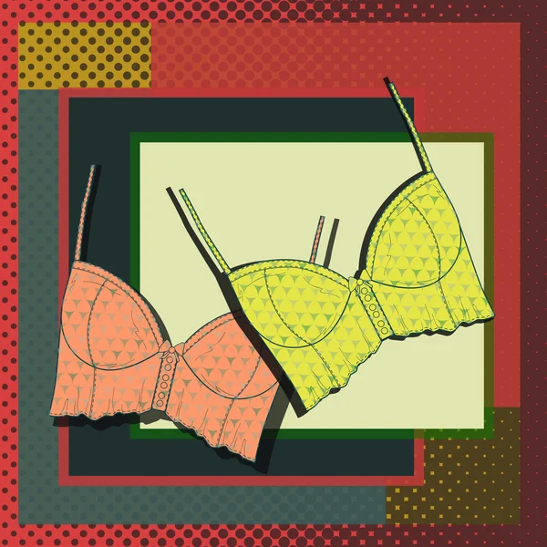 Tessera Lingerie Illustrazione Vettoriale — Vettoriale Stock