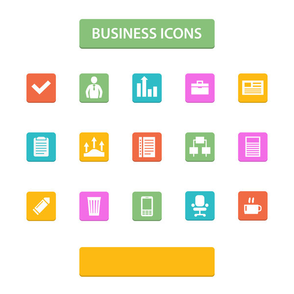 Векторная иллюстрация бизнес-значков
 