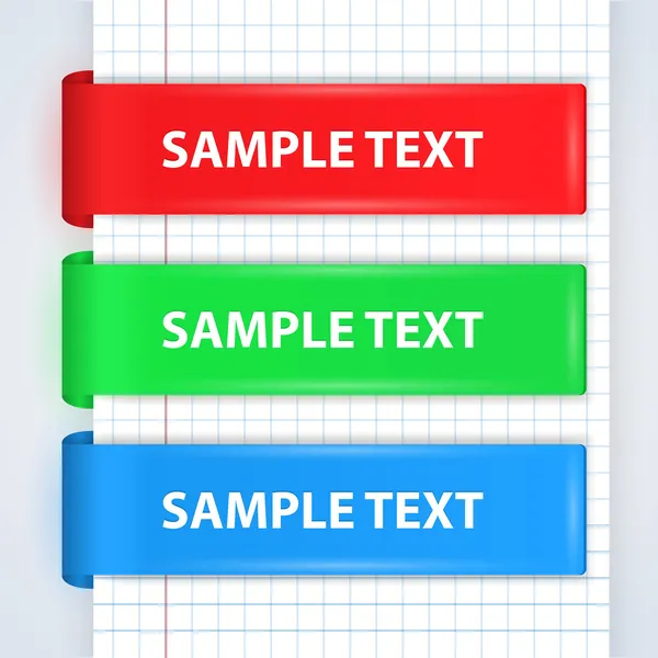 Set Van Kleurrijke Linten Vector — Stockvector