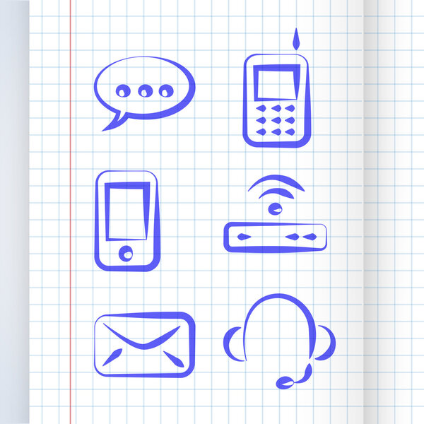 Vector communication icon set