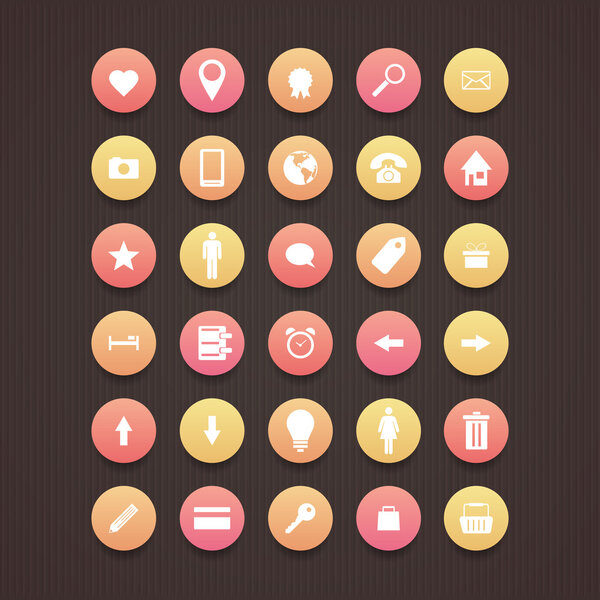 Значки связи устанавливают векторную иллюстрацию
 