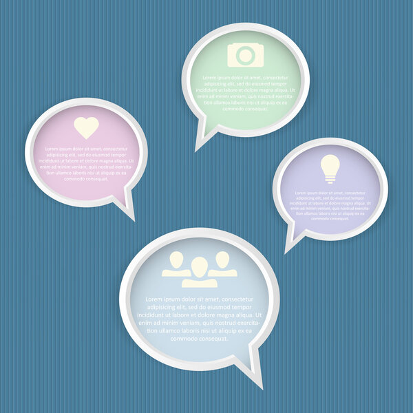 Speech bubbles set vector illustration 