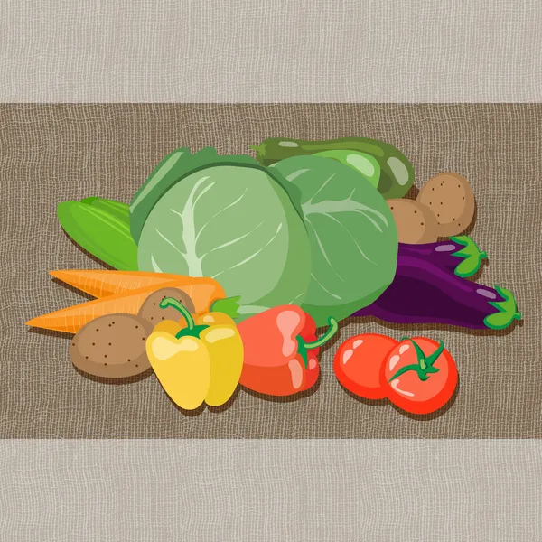 Ilustración Verduras Vector Ilustración — Archivo Imágenes Vectoriales