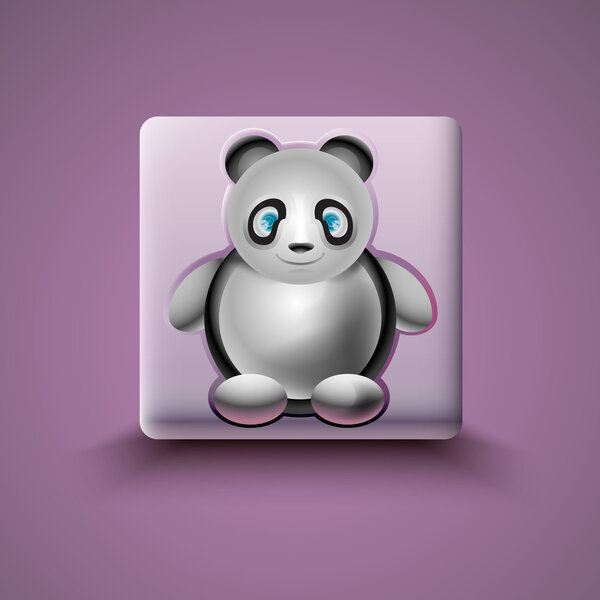 Panda Icon vector illustration 