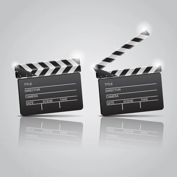 Film Clap Boards Cinema Vector Illustration — Stock Vector