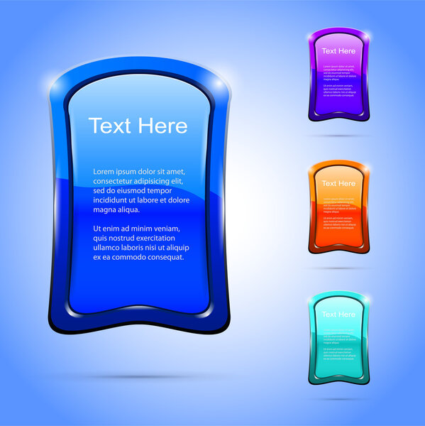 Vector glossy banners vector illustration 
