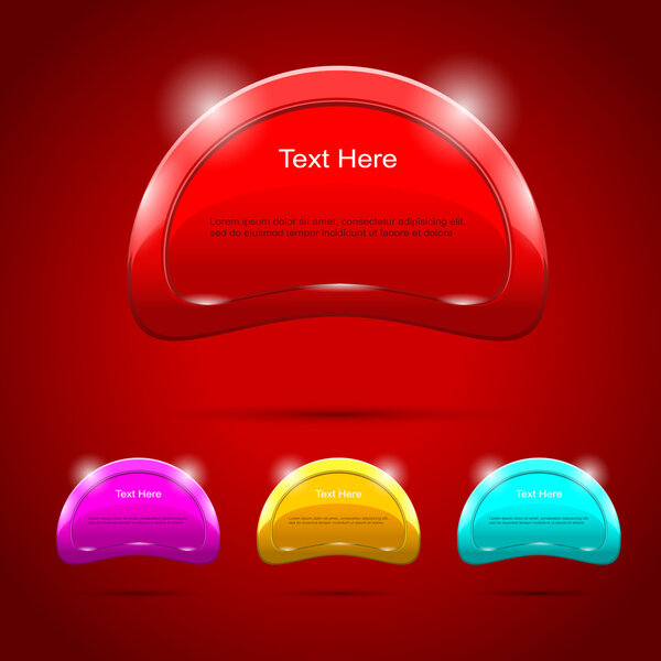 Vector glossy banners vector illustration 