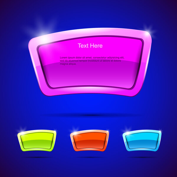 Vector glossy banners vector illustration 