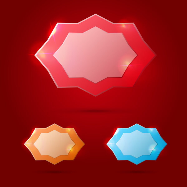 Vector glossy banners vector illustration 