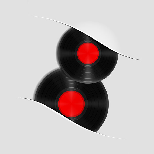 Two vector vinyl records