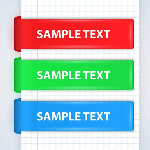 Set Colorful Ribbons Vector Stock Vector