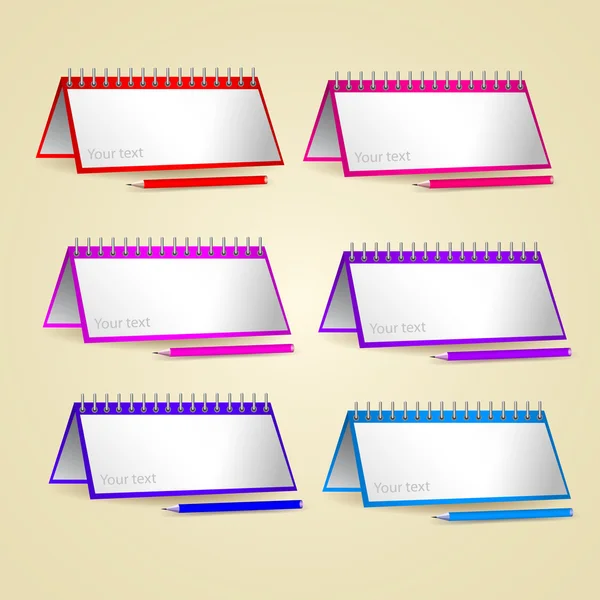 Vektor Set Von Papieren Und Bleistiften lizenzfreie Stockvektoren