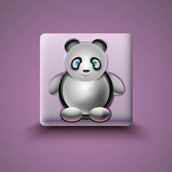 Ilustração Vetor Ícone Panda Vetores De Stock Royalty-Free