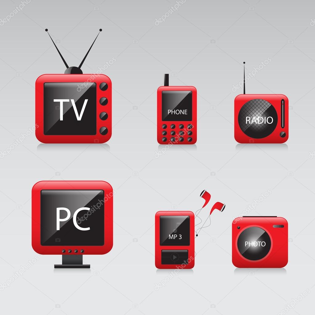 Electronic Devices Vector Icons