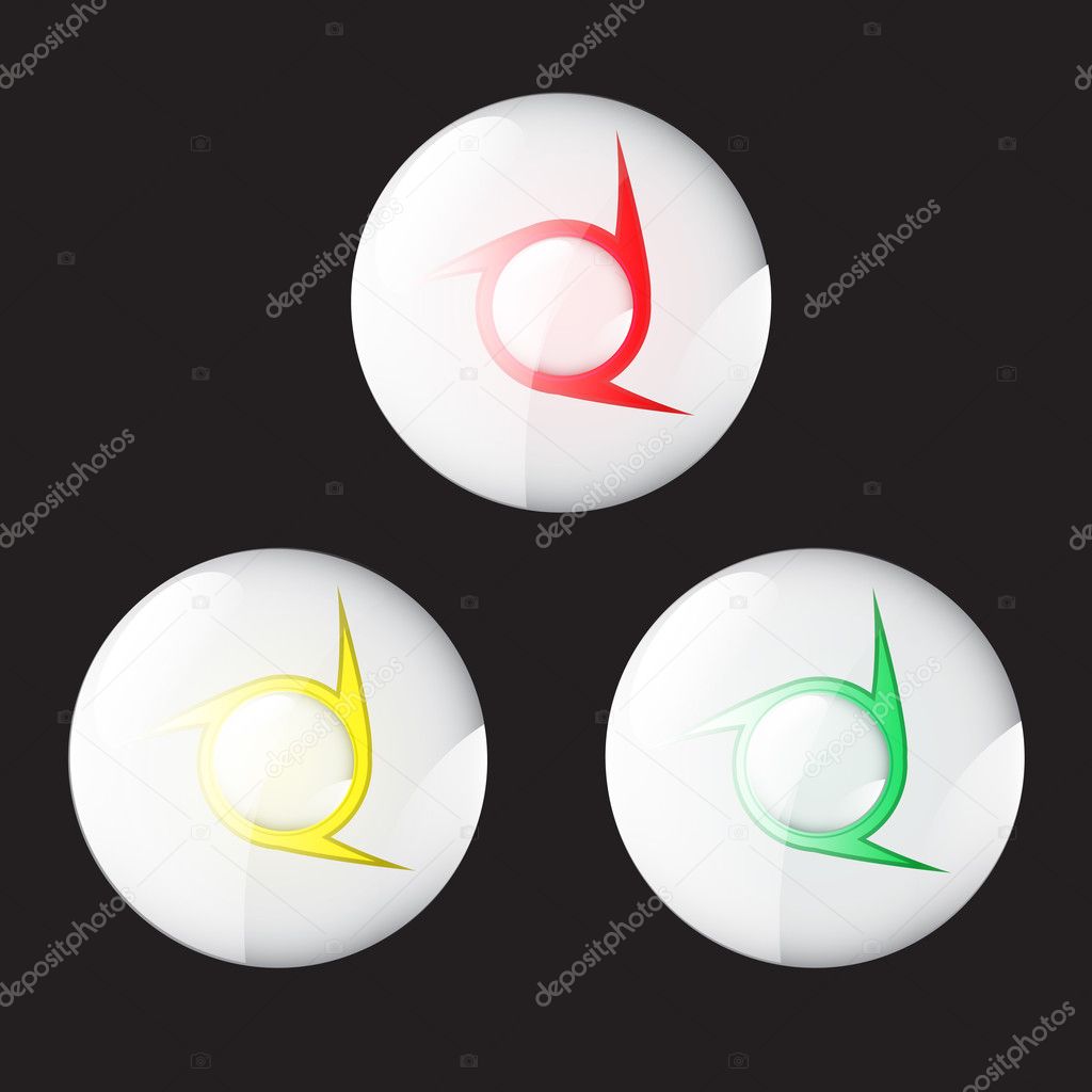 Vector buttons,  vector illustration 