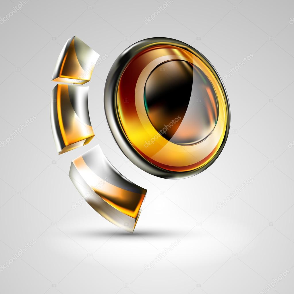 Abstract vector glossy icon