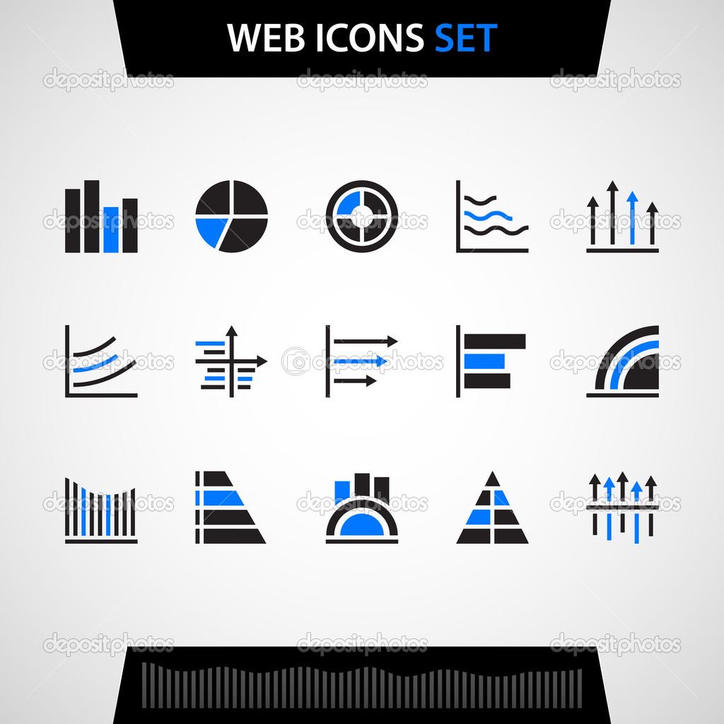 Finance and business vector icon set