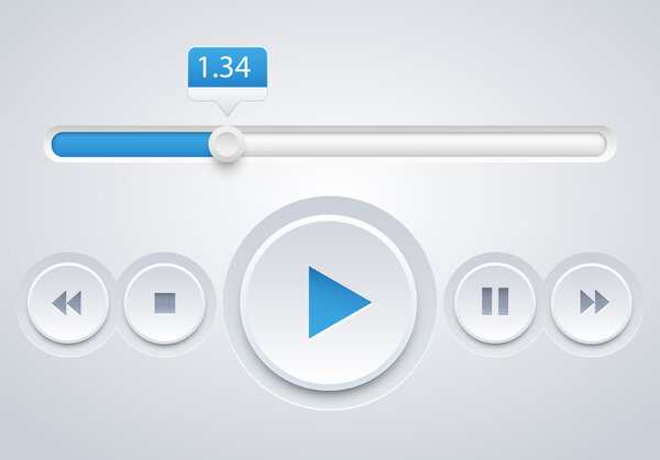 Multimedia Buttons Illustration Vector