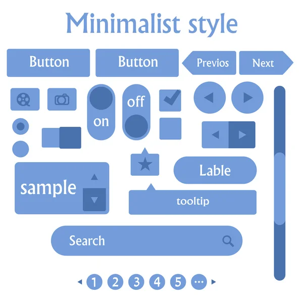 Webbplats Minimalistisk Design Vektor Royaltyfria illustrationer