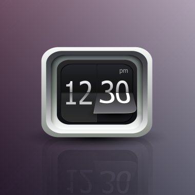 flip clock vector. The numbers are easy to replace with another numbers clipart