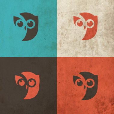 Owl Head Icon art illustration
