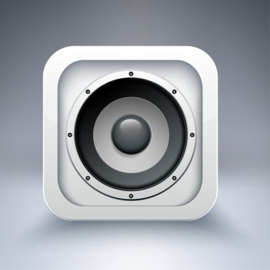 Vector icon of speaker. clipart