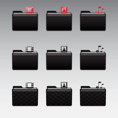 Multimedia Icons set - fotoğraf ve video ve müzik