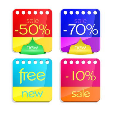 Sale percent sticker price tag clipart